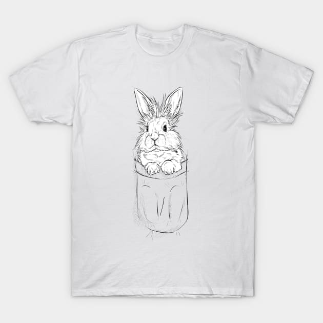 Löwenkopf Hase im Beutel T-Shirt by Firlefanzzz